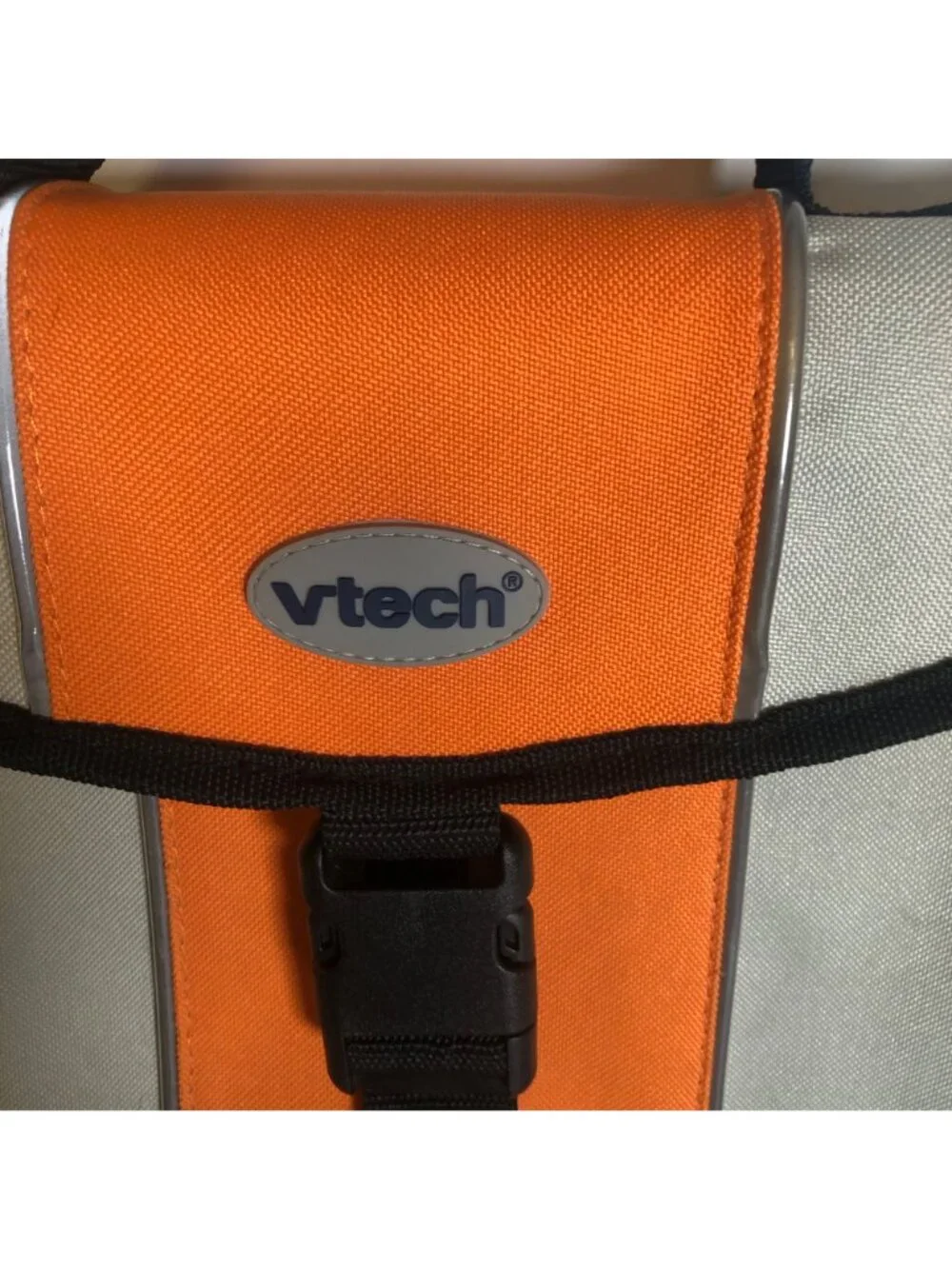 Vtech Laptop Messenger Bag Padded Shoulder Strap Gray Orange